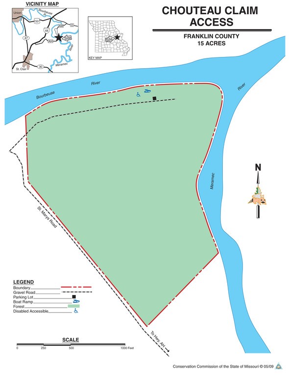 Chouteau Claim River Access Map