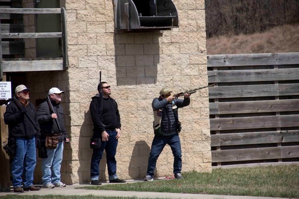 Four men trap shoot at Lake City range