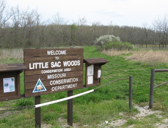 Little Sac Woods Conservation Area sign