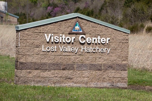 Lost Valley Hatchery entrance sign