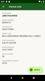 MO Hunting permit detail page