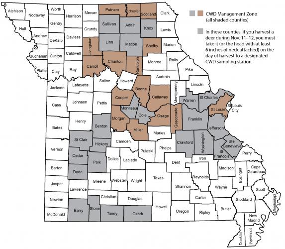 CWD Management Zone map
