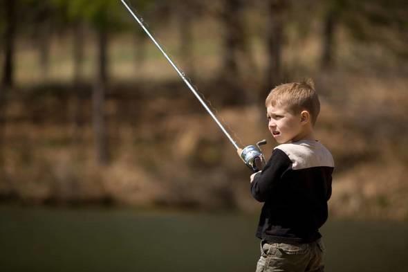 boy with fishing rod