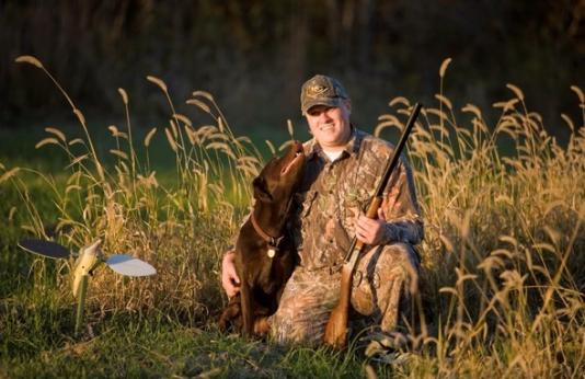 dove hunter with dog