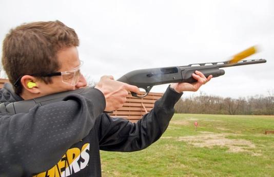 Man shooting at Busch Shooting Range