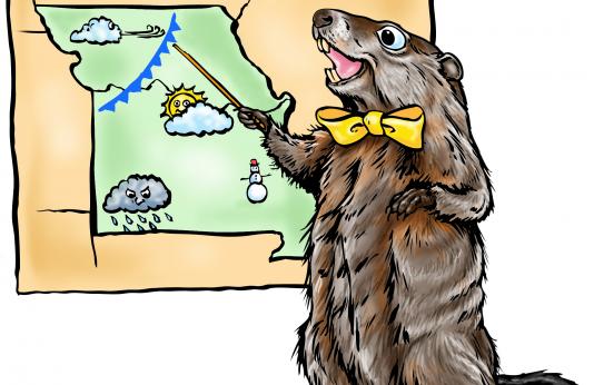Groundhog weather cartoon
