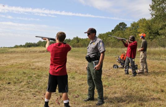 Trap Shooting at James A. Reed Wildlife Area