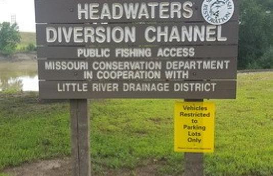 Headwaters Access sign