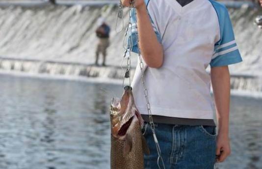 boy with trout
