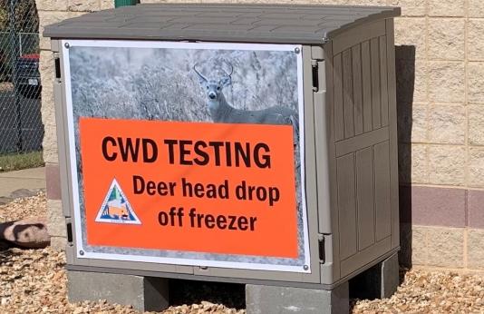 CWD deer head drop-off freezer