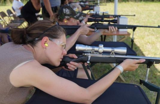 women shooting rifles at MDC firearms workshop for women 
