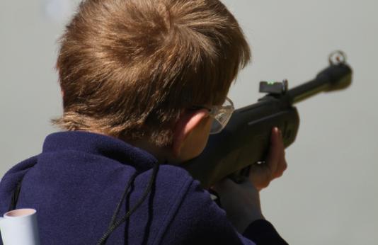Kid Shooting Gun