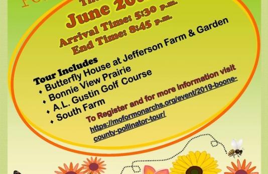 2019 Boone County Pollinator Tour flyer